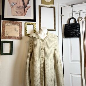 Faded Glory Women's Beige Cardigan with Button Accents